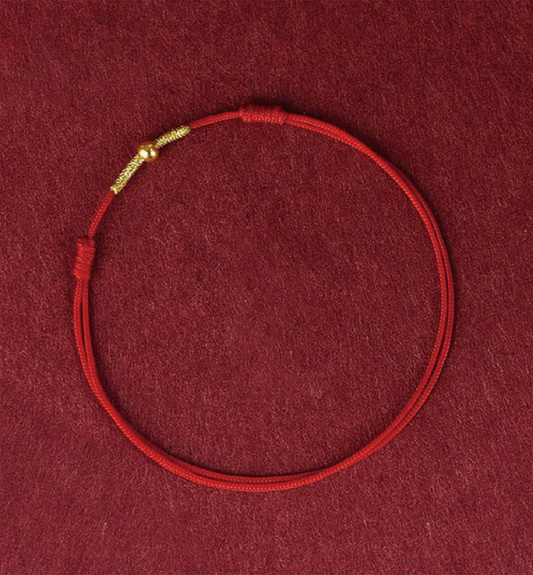 Buddha Stones Golden Bead Silver Protection Braided Bracelet