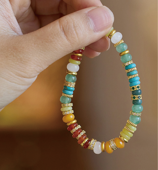 Rainbow Gemstone Serenity & Joy Bracelet