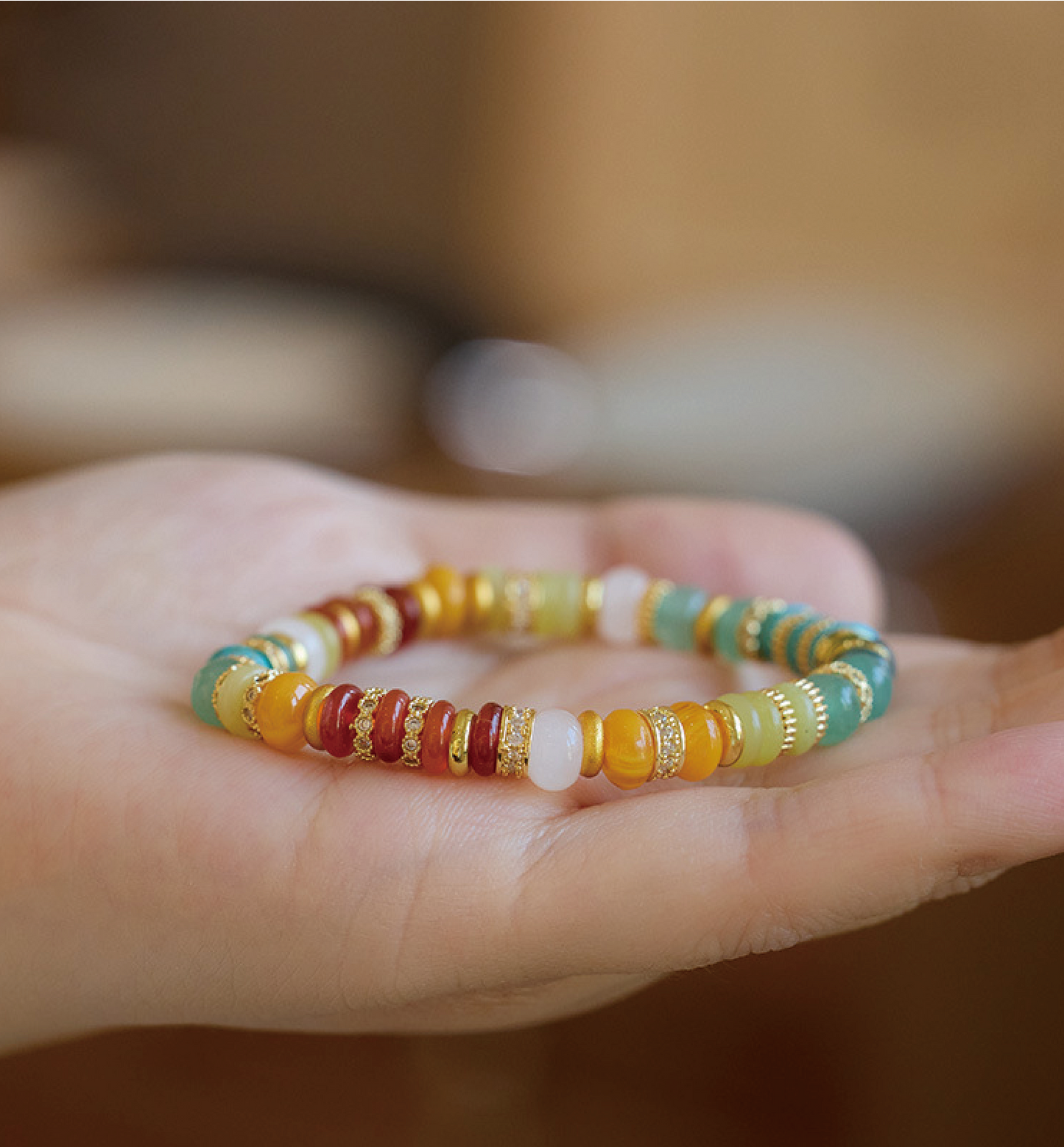 Rainbow Gemstone Serenity & Joy Bracelet