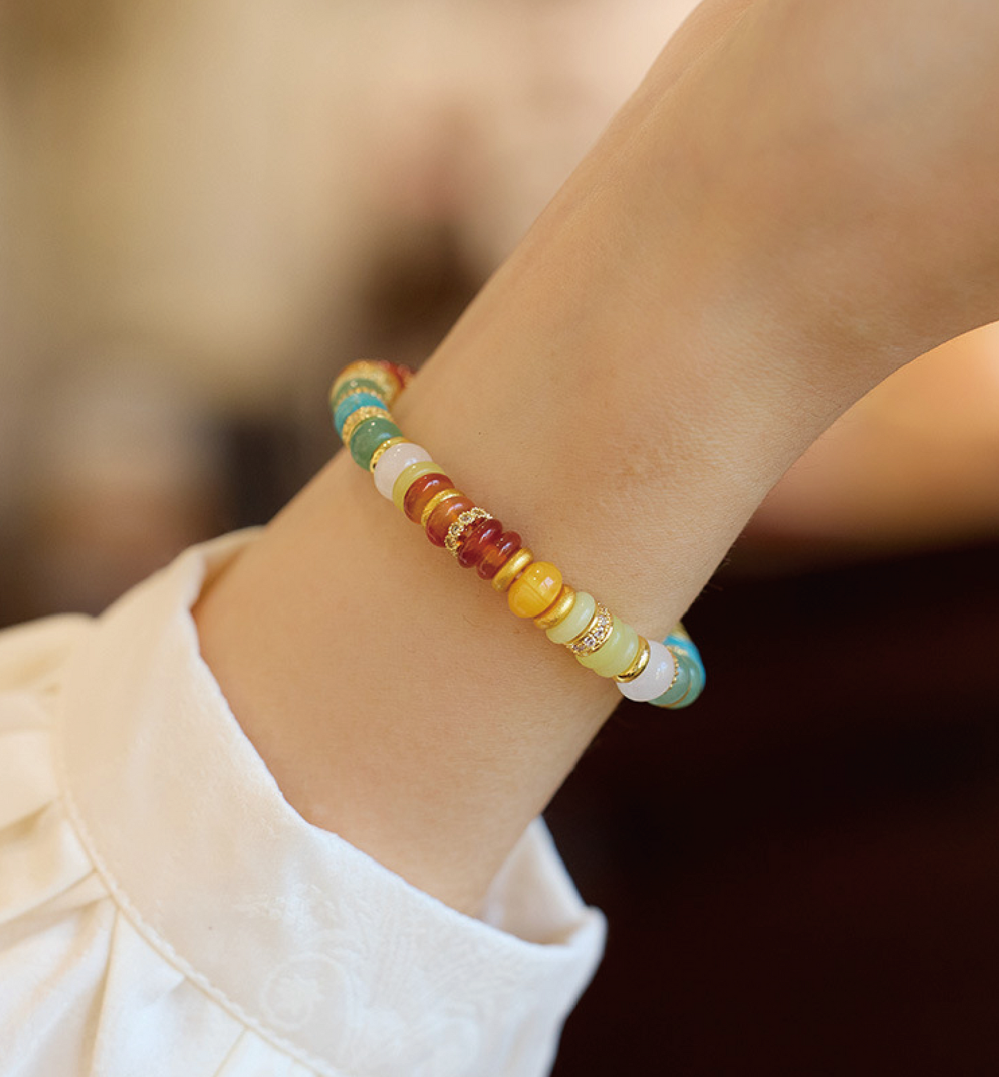 Rainbow Gemstone Serenity & Joy Bracelet