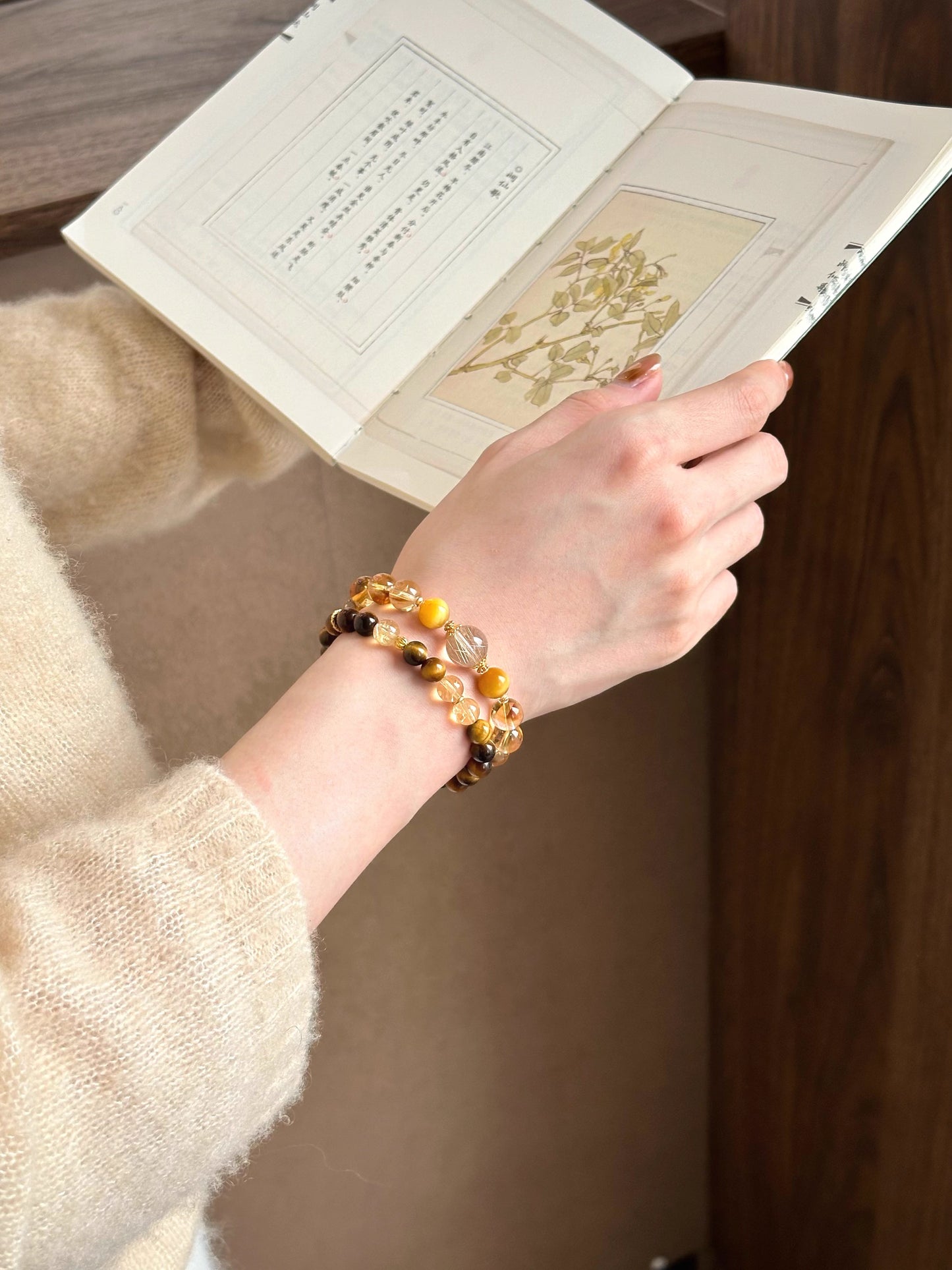 Natural Tiger’s Eye & Citrine Bracelet – Wealth & Energy Boost