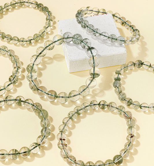 Green Phantom Quartz Crystal Bracelet