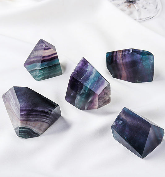 Geometric Rainbow Fluorite