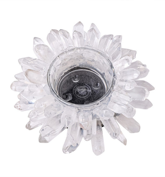 Clear Quartz Candle Holder (Candle Not Included)
