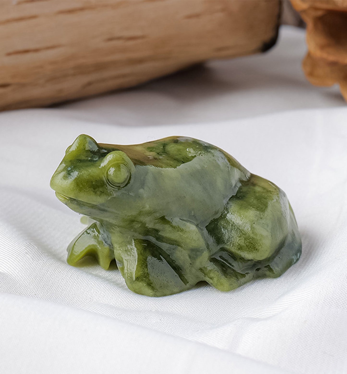 Serpentine Jade Lucky Frog