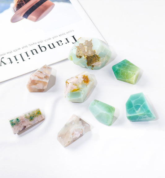 Green Cherry Blossom Agate