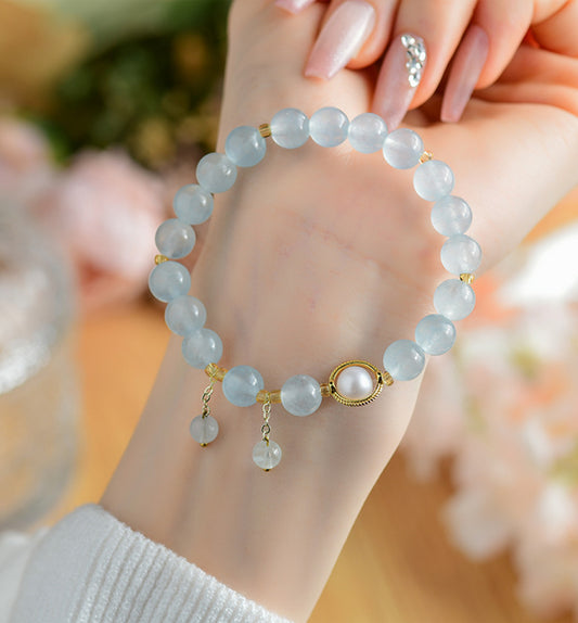 Aquamarine Jade Bracelet
