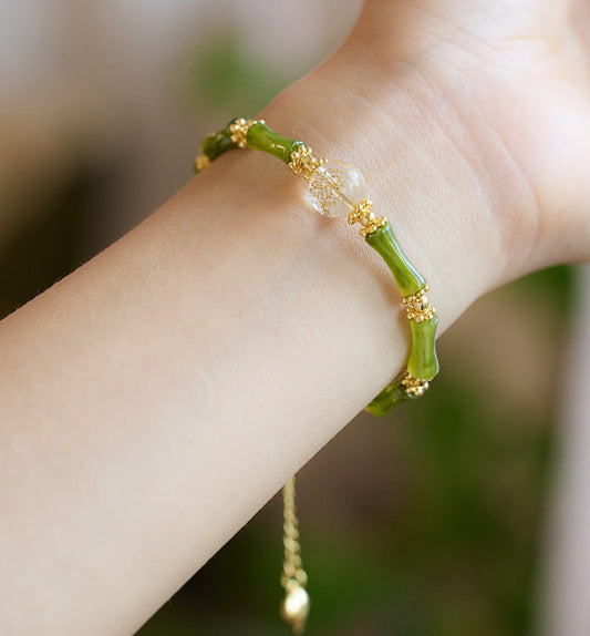 Agate Bamboo Harmony Bracelet