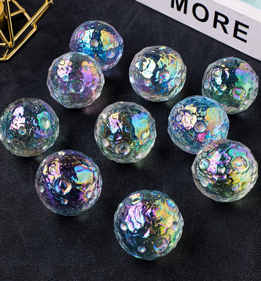 Electroplated Clear Quartz Moon
