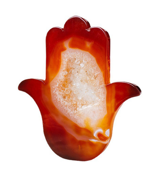 Palm-Shaped Red Agate Geode
