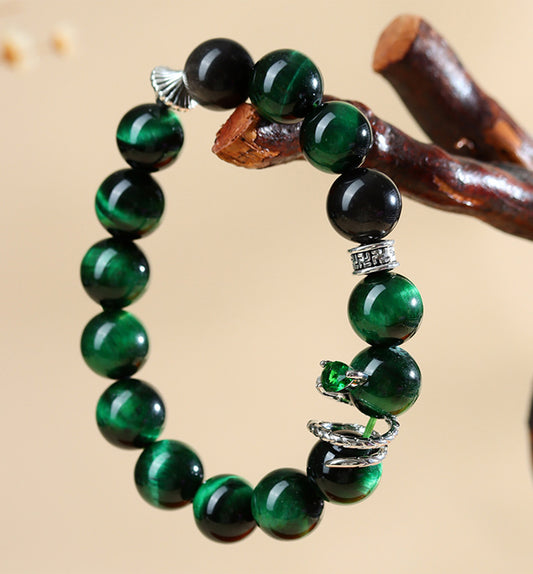 Peacock Green Tiger’s Eye bracelet