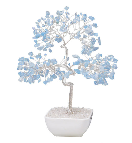 Aquamarine Crystal Money Tree