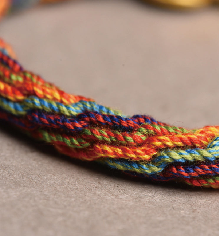 Tibetan Om Mani Padme Hum Colorful Knot Luck Bracelet