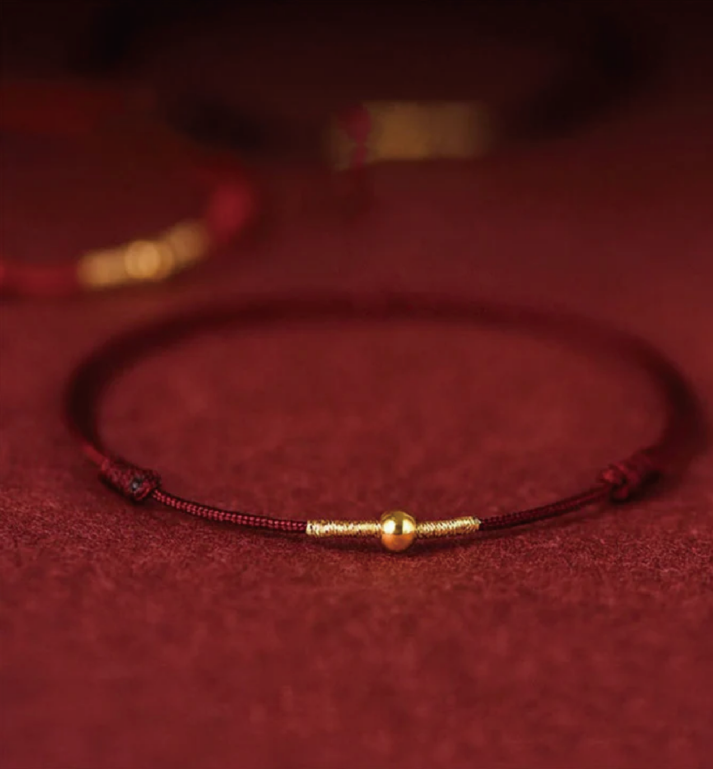 Buddha Stones Golden Bead Silver Protection Braided Bracelet