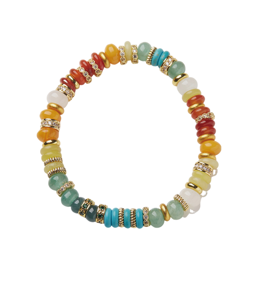 Rainbow Gemstone Serenity & Joy Bracelet