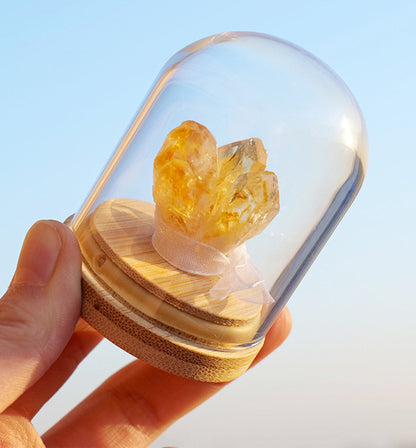 Citrine Crystal Cluster in Bottle