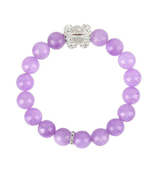 Lavender Amethyst & White Quartz bracelet