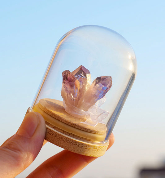 Amethyst Crystal Cluster in Bottle