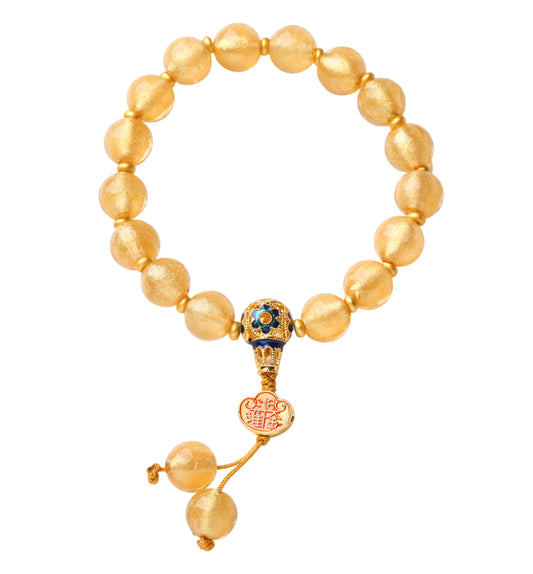 Gold Foil Crystal Bracelet