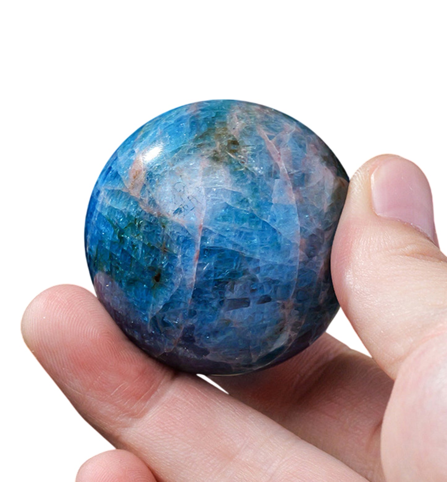 Blue Apatite Sphere