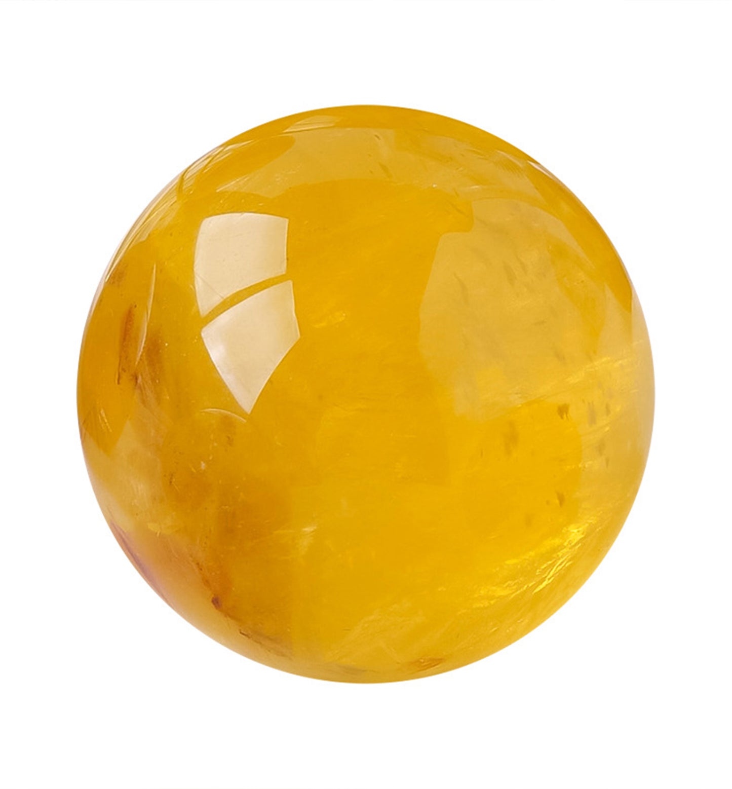 Yellow Fluorite with Lepidolite Sphere