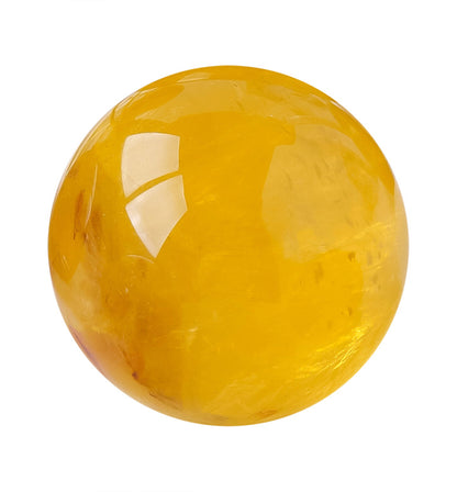 Yellow Fluorite with Lepidolite Sphere