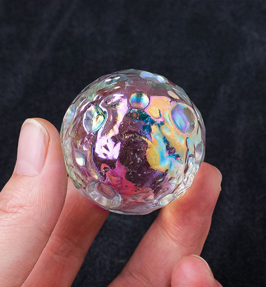 Electroplated Clear Quartz Moon