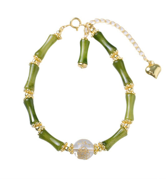 Agate Bamboo Harmony Bracelet