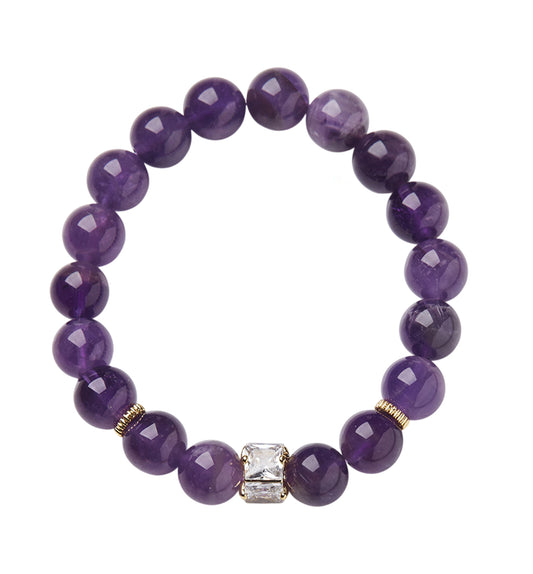 Nine Purple Flame Crystal Bracelet