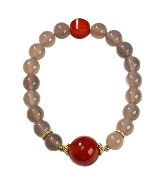 Smoky Amethyst Agate Bracelet