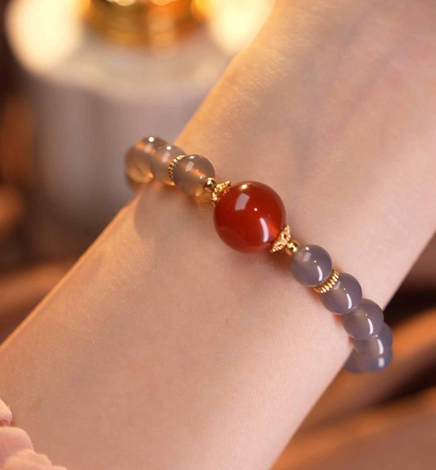 Smoky Amethyst Agate Bracelet