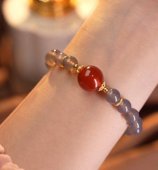 Smoky Amethyst Agate Bracelet