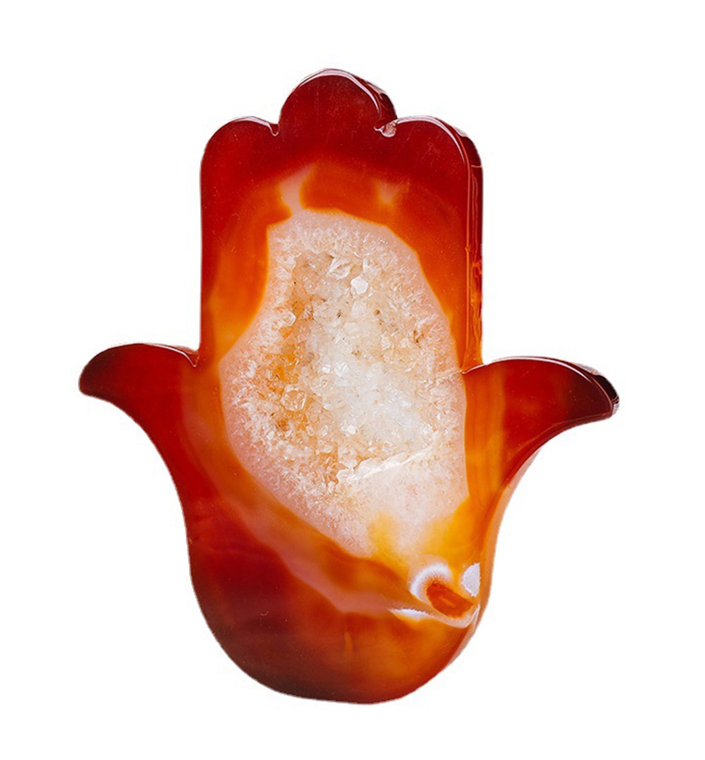 Palm-Shaped Red Agate Geode