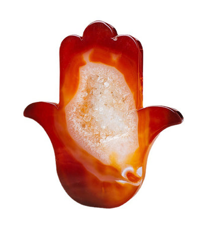 Palm-Shaped Red Agate Geode