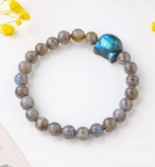 Round Labradorite Cat Bracelet