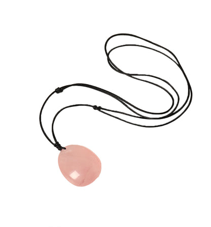 Handmade Rose Quartz Teardrop Pendant