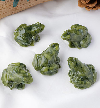 Serpentine Jade Lucky Frog