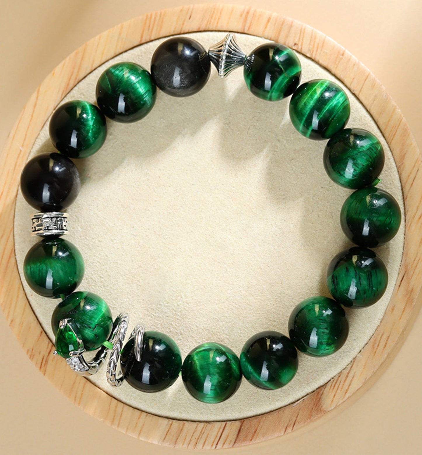 Peacock Green Tiger’s Eye bracelet