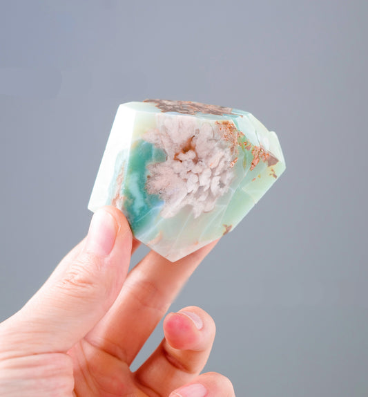 Green Cherry Blossom Agate