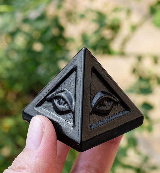 Obsidian Peacock Eye Pyramid